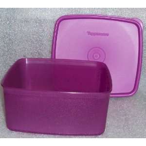  Tupperware 16 oz Square Rounds Freezer Container Berry 