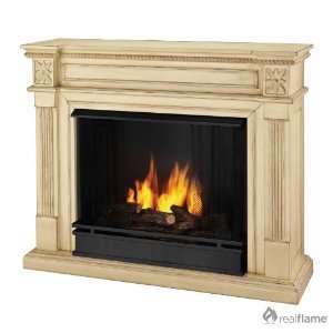  Real Flame 6800 Elise Antique White Gel Fireplace
