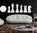 Chess Board Pieces Wall Art Vinyl Sticker Decal Large