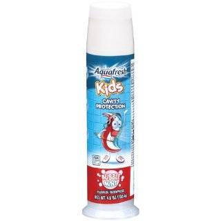 Aquafresh Three Stripe Kids Pump Toothpaste, 4.6 Ounce (Pack of 6)