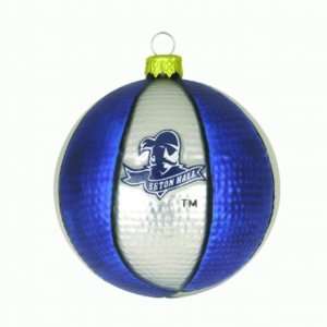 Seton Hall Pirates 2 5/8 Collegiate Glass Basketball Holiday Ornament 
