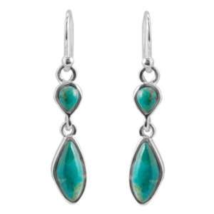  Barse Sterling Silver Turquoise Dangle Earrings Jewelry
