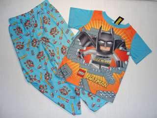 LEGO BATMAN Boys Size 6 Pajama Set, Short Sleeved, NEW  