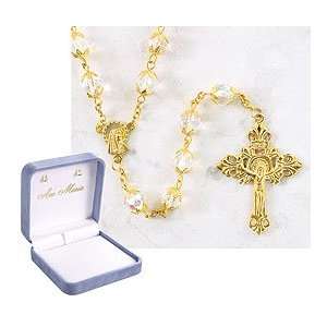  Gifts of Faith Milagros Catholic Rosary Double Capped Gold 