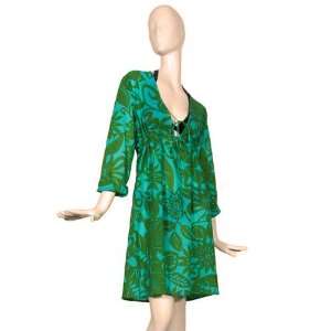  Echo Design Tropical Floral Dress with ties Sports 