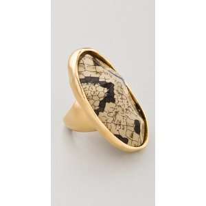  Kenneth Jay Lane Snake Print Oval Nugget Ring Jewelry