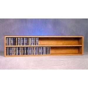    Wood Shed Solid Oak Wall Mount CD Racks TWS 203 4: Home & Kitchen