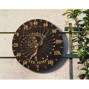  Thermometer   Golfer French Bronze