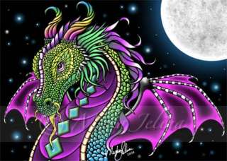 Rainbow Fairy Dragon Art OOAK ACEO Myka Jelina Sonya  