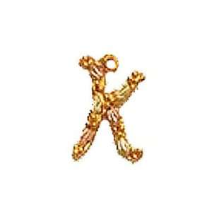  Landstroms Black Hills Gold Initial Necklace K   03581 Jewelry