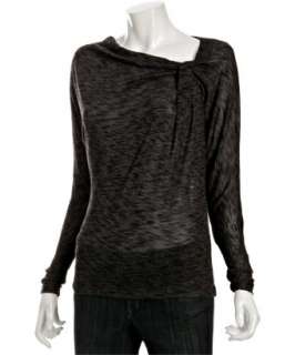 Casual Couture by Green Envelope black jersey Waterfall long sleeve 
