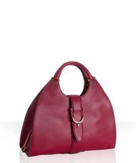 Gucci red leather Stirrup top handle bag