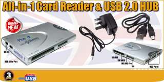   Combo Memory Card R/W Reader Hub Adapter For Micro SD CF MMC MS  