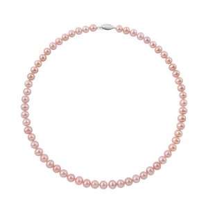  Pink Freshwater Pearl Necklace A Sterling Silver pearlzzz Jewelry