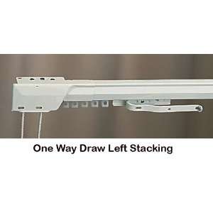    One Way Draw Adjustable Traverse Curtain Rod   Left