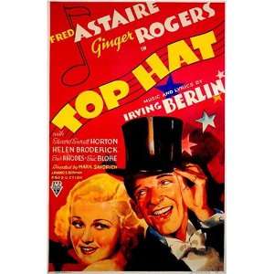  Top Hat Vintage Fred Astaire Ginger Rogers Movie Poster 