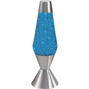  Lava Lite 16 Glitter Lamp   Blue Liquid/Silver Glitter 