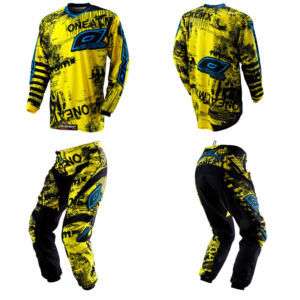 2012 Oneal Toxic Motocross /Off Road MX Gear Pants / Jersey Yellow/blk 
