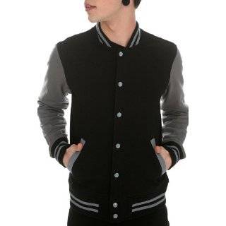   Social Collision Grey And Black Varsity Jacket: Explore similar items