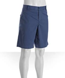 WESC marina blue cotton Ireland flat front shorts   up to 70 