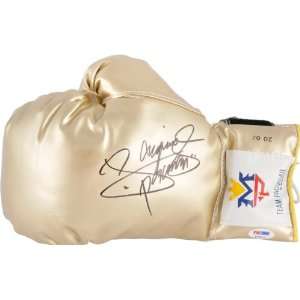  Manny Pacquiao Autographed Gold Boxing Glove Sports 