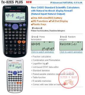 FX 82ES Plus NEW Casio Scientific Calculator Brand New  