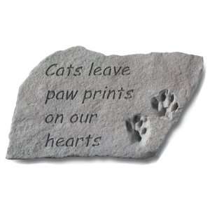  Garden Stone Pet Memorial: Cats Leave Paw Prints: Pet 