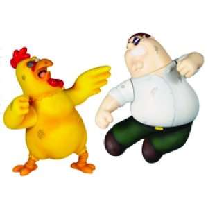   Mezco Family Guy Classics Peter vs. Chicken Action Figure Set 2 Toys