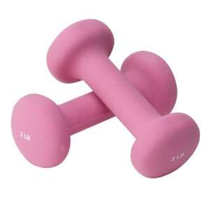 New Valeo HW2 Pink Hand Weights Dumbbells 2 Pound Pair  