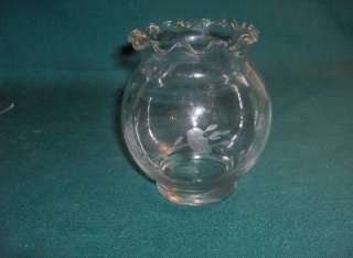 Vntg Princess House Crystal Heritage Rose Bowl Vase  