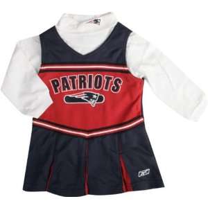  New England Patriots Girls 4 6X Long Sleeve Cheerleader 
