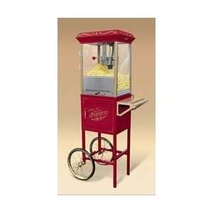 Movie Time Popcorn Cart   Nostalgia Popcorn Maker (Red/Gold) (59H x 