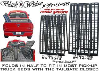 the new patented black widow aluminum arched motorcycle ramps are