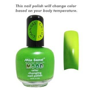 Mia Secret Mood Nail Lacquer Color Changing Nail Polish Green to 