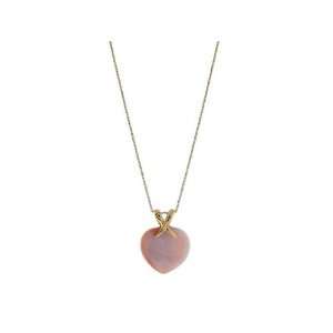  Pink Mother of Pearl Heart Necklace jewelmak Jewelry