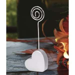  Silver Heart Shaped Place Card Holders Jewelry
