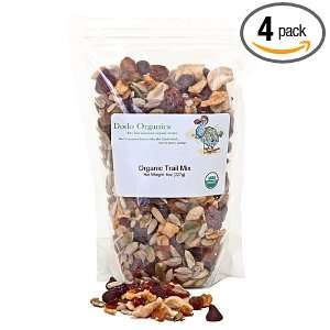 Dodo Organics Organic Trail Mix, 8 Ounce Pouches (Pack of 4)  