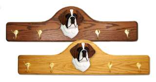 St. Bernard Dog Figure Coat Rack. In Home Wall Decor Wood Products 
