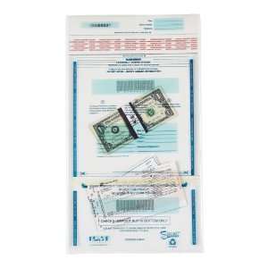  SecurIT Tamper Evident Plastic Dual Deposit Bags, Clear with Printed 