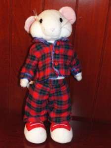 Stuart Little Mouse Plush Stuffed Animal Toy White Pajamas PJ RARE 
