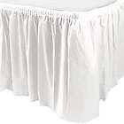 WHITE PLASTIC TABLE SKIRT REUSEABLE PARTY DECORATION 14 WEDDING BABY 