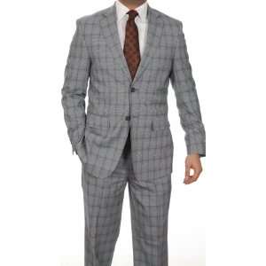  Slim Fit Glen Plaid Mens Suit: Sports & Outdoors
