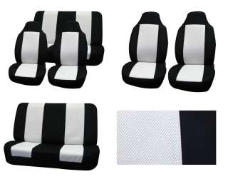 Universal Car Seat Covers White/Black Color  
