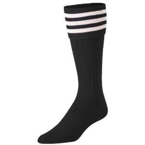  Twin City Euro Trio Soccer Socks BLACK/WHITE L Sports 
