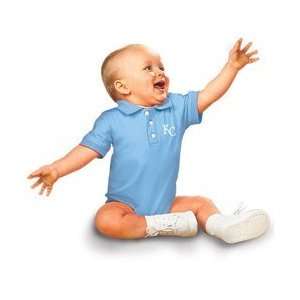   Infant Golf Shirt Creeper by Soft as a Grape   Light Blue 18 Months