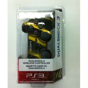  Ps3 Dual Shock3 Wireless Controller  Black with Yellow 