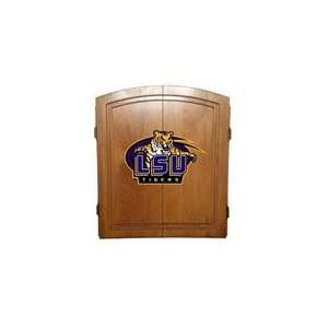  Sports Fan NCAA LSU Tigers Dart Board Cabinet