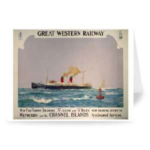 Great Western railway   Steamers weymouth   Greeting Card (Pack of 2 