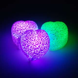LED color change rose heart love light party wedding  