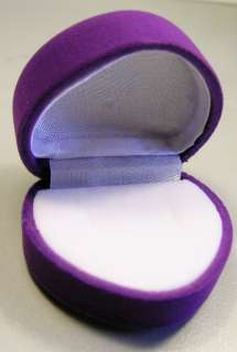 Top Quality Purple Velvet Heart Jewelry Ring Box  